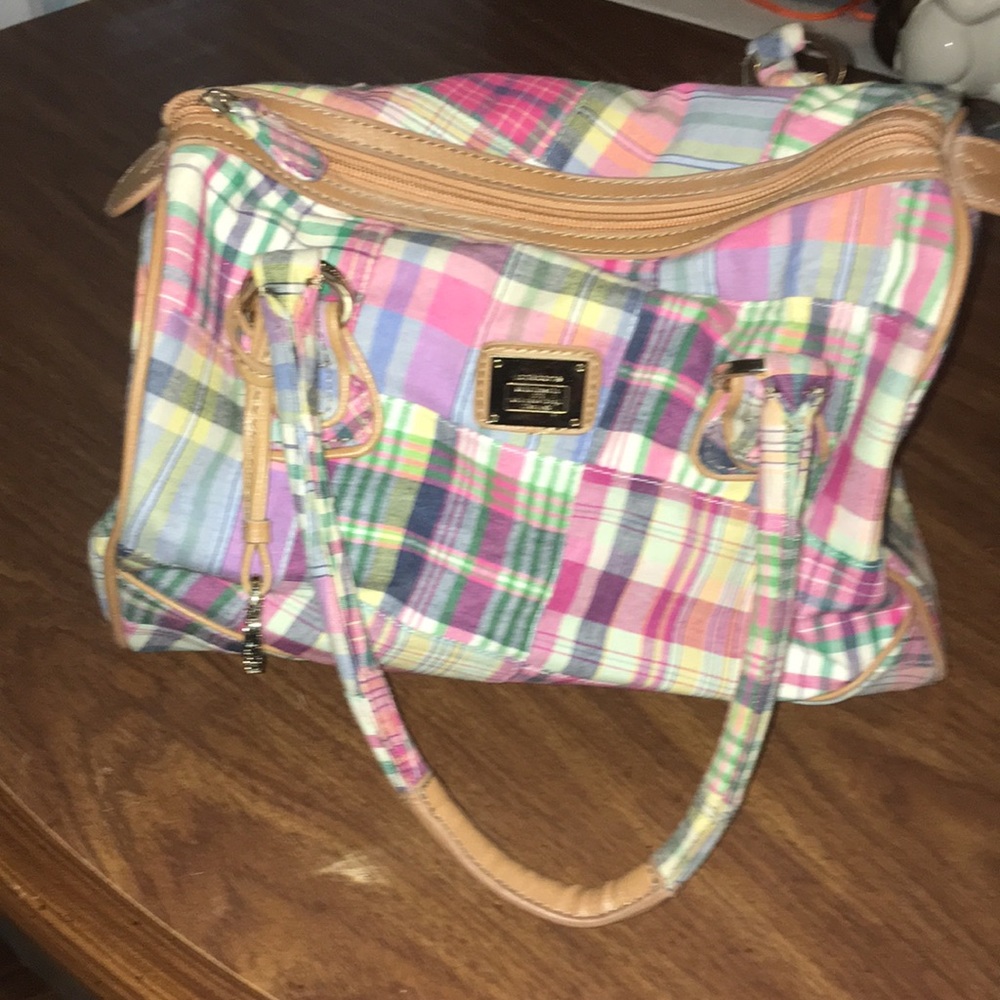 Liz Claiborne plaid pink purse